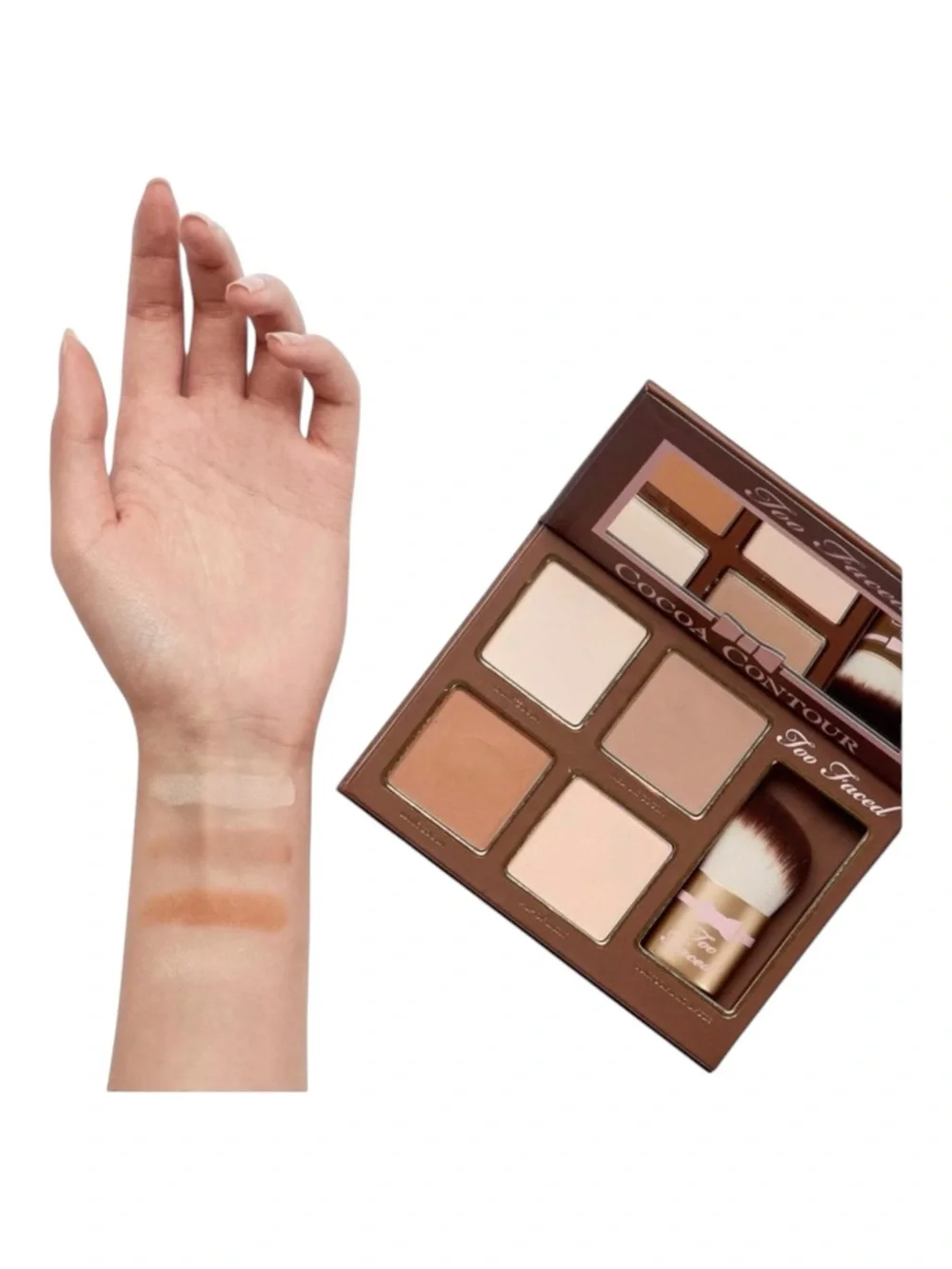 VHTF: new Too Faced ㋛ Cocoa Contour Face Palette Kit ㋛ Baby Buki Brush ㋛ 4 Color
